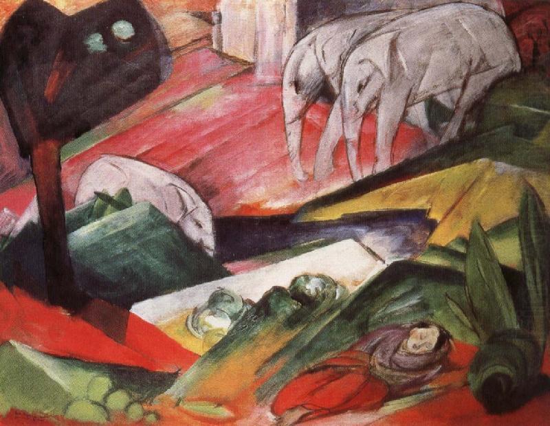 art the dream by franz marc t, arnold schoenberg